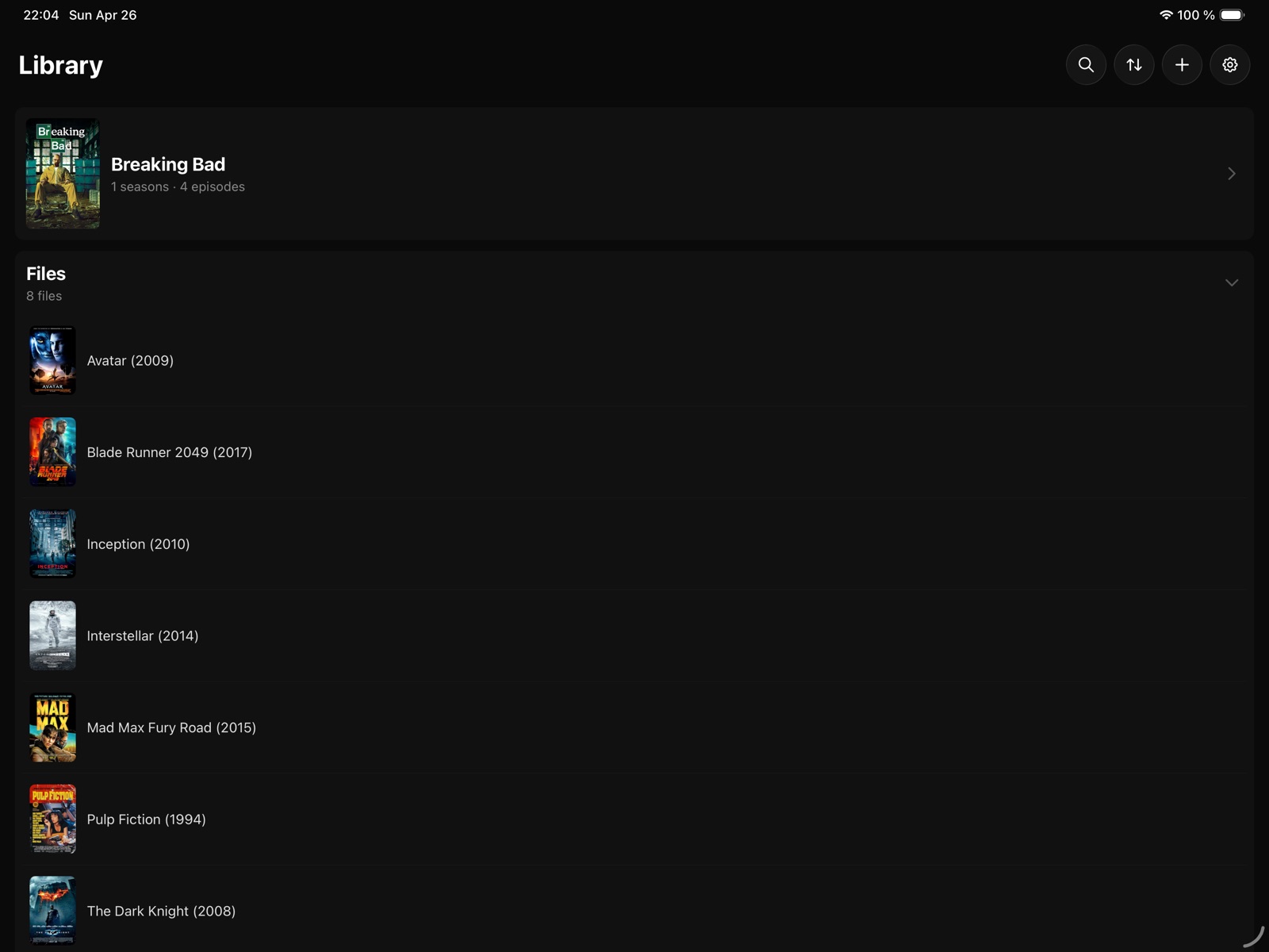 Library with cover art